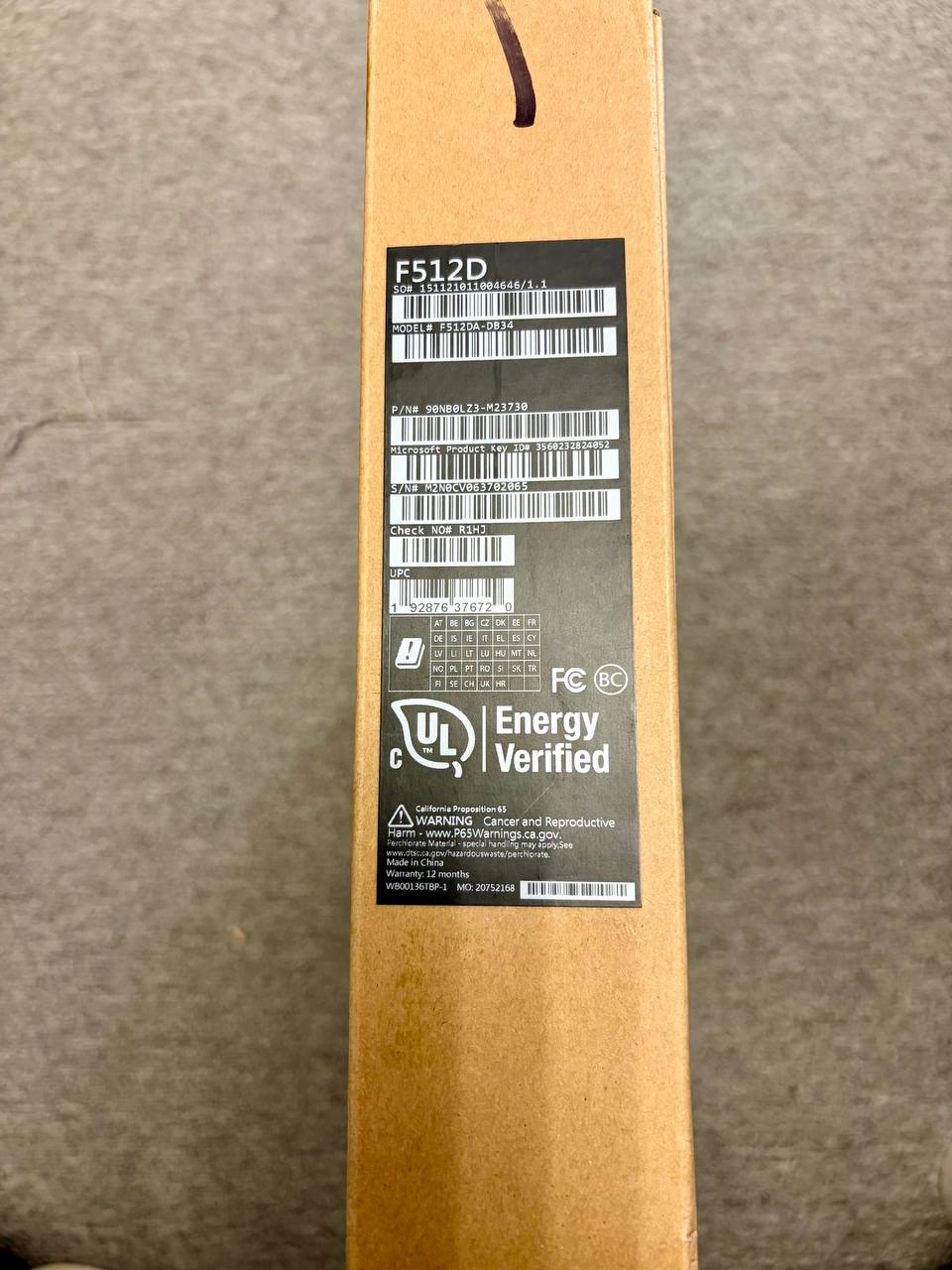 💻 ASUS VivoBook 15 F512DA-DB34 – Open Box / Like New